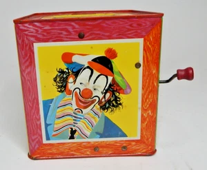 Mattel Clown Jack in the Box #507 1953 Blech Litho funktioniert nicht - Bild 1 von 8