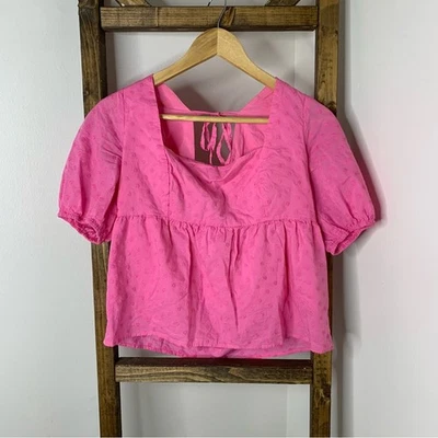 ModCloth Farming Daisies Babydoll Pink Women's Top M - Image 1 of 4