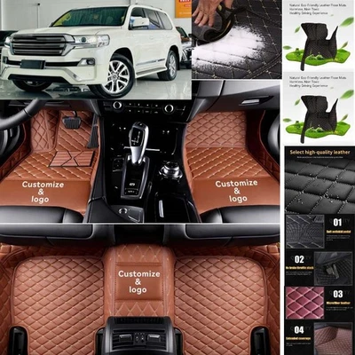 For Toyota Land Cruiser Car Floor Mats Auto Carpets All Weather Waterproof Foto 1 de 4