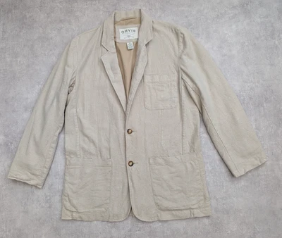 Orvis Jacket Mens 40 Linen Blazer Safari Workwear Smart Casual Preppy Utility - Image 1 of 4