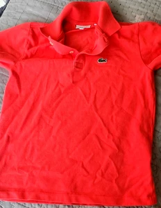 Authentic Lacoste Dark Pink Kids Casual Shirt Size 12 Unisex - Picture 1 of 3