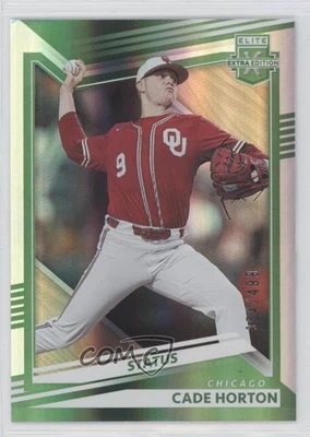 2022 Panini Elite Extra Edition Status Green /499 Cade Horton #7 - Image 1 of 2