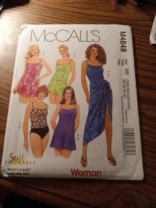 McCalls Patrón de Costura 4848 Damas/Misses Vestido de Baño Falda Calzoncillo Talla 18w-24w - Imagen 1 de 2