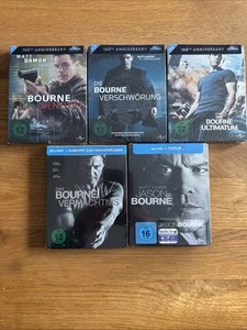 Jason Bourne Pentalogie | Alle Teile 1-5 | Limited Steelbook Edition | BLU RAY - Bild 1 von 12