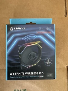 Lian Li UNI FAN TL 120 Reverse Blade Wireless 12RTL1W1B Single Pack Black - Afbeelding 1 van 2