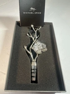 Michael Aram White Orchid Wine Stopper In Box With Brochure & Care Card - Picture 1 of 5