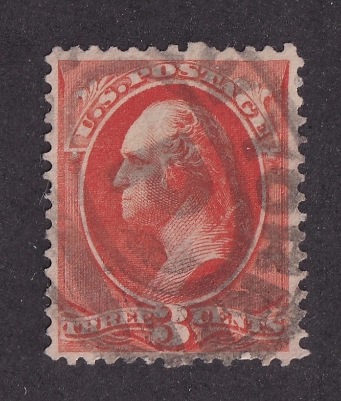 MATT'S STAMPS SCOTT #214 GEORGE WASHINGTON 3-CENT 1887 ISSUE USED VF/XF-85 CV$80 - Image 1 of 3