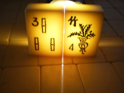 VINTAGE CATALIN BAKELITE MAH JONG MAHJONGG TILES SET 152 AMBER TRANSLUCENT TILES - Image 1 of 4