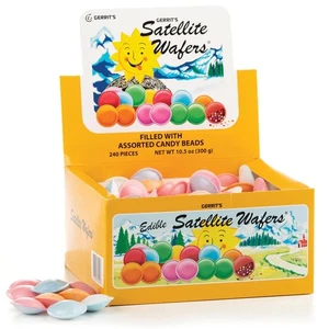 Satellite Wafers Candy - Pack of 240 - Filled with Assorted Beads - Light, Cr... - Picture 1 of 6