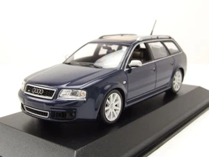 AUDI RS6 Avant blue metallic 2002 1/43 MINICHAMPS 940011710 - Picture 1 of 5