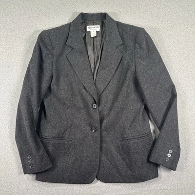Vintage Pendleton Blazer Womens Petite 10 Grey 100% Virgin Wool Jacket Formal - Image 1 of 4