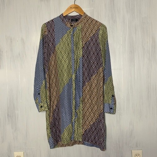 Abito Camicia Sabato Kate Spade Taglia S 100% Seta Colorato Pois