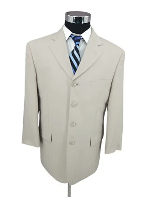 Traje Vanetti 2 Piezas Hombre 40R Beige 4 Botones Pantalones 32x28 Puños Poliéster Foto 1 de 4