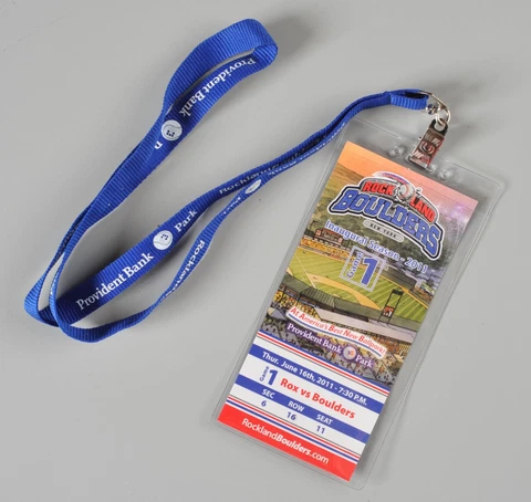 Rockland Boulders NY Minor League Baseball Opening Day June 2011 Ticket Lanyard Cover