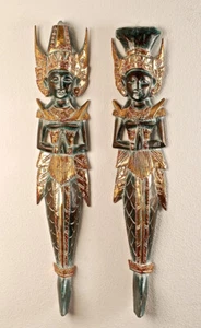 Rama Sita, gold/grün, Relief H: ca. 60 cm, Feng Shui, Buddha, Tempelwächter - Bild 1 von 5