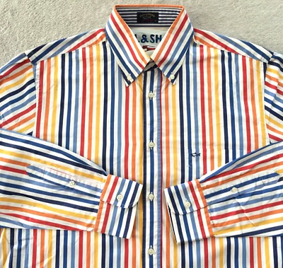 Paul Shark Yachting mens vintage Multicolor Striped shirt size 42 - Image 1 of 4