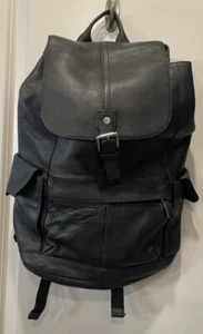 Coach Black Pebbled Leather Backpack - Picture 1 of 20