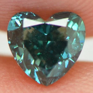 Lose Herz Diamant Fancy Blue Farbe VS2 zertifiziert natürlich verbessert 0,74 Karat - Bild 1 von 10