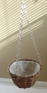 Willow Hanging Hooks Basket For Artificial or Fresh Flowers Vase - Picture 1 of 8