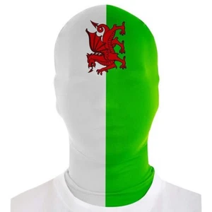 WALES MASKE Strumpfmaske Sport Fussball Fan Flagge Großbritannien MorphMask Deko - Bild 1 von 1