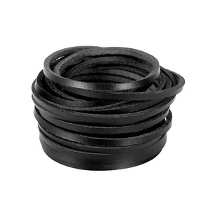 TeeLiy 3mm Flat Leather Cord - Jewelry Making String - Picture 1 of 7