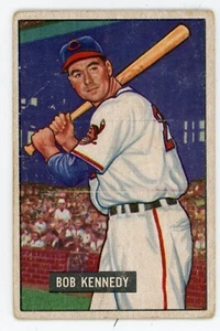 1951 Bowman Bob Kennedy High Number #296 Indians Vg - Picture 1 of 1