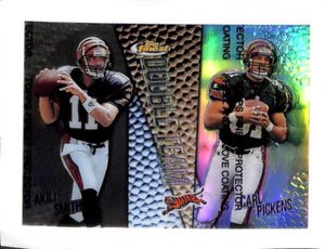 Akili Smith / Carl Pickens 1999 Topps Finest Double Team Refractor Rookie Card 