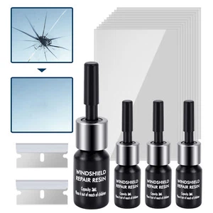 4º Juego de Líquido Reparación Vidrio Parabrisas Herramienta Coche Líquido - Imagen 1 de 7