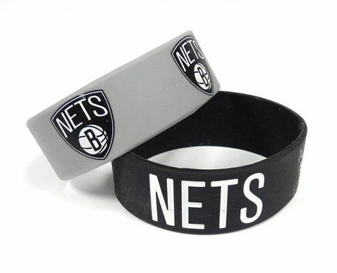 Brooklyn Nets NBA 2 Pack Bracelet Wrist Band Bracelets NEW Cover