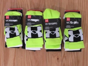 Under Armour Youth Boys UA Training Crew Socks 13.5K-4Y ~~LOT OF 12 PAIRS~~ - Picture 1 of 3