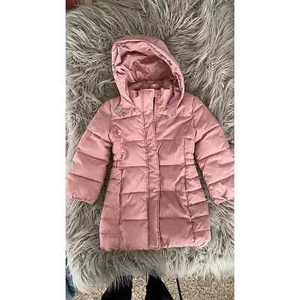 Girl's Gap Pink PrimaLoft Puffer Parka Jacket Size 5T - Picture 1 of 10