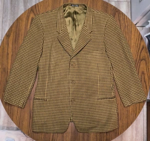 Giorgio Armani Neiman Marcus Herren 46R 100% Kaschmir Hahnentritt Braun/Hellbraun Blaze - Bild 1 von 18