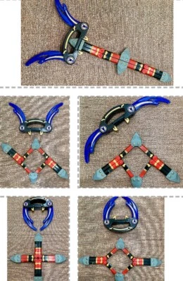 POWER RANGERS 2002 NINJA STORM CHIFRE THUNDER STAFF SONS 5 FORMAS FUNCIONA VÍDEO - Imagem 1 de 4