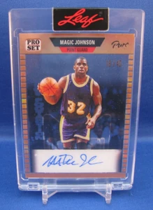 2023 Leaf Pro Set "MAGIC JOHNSON" Pure Autograph Card ~ Serial Numbered #18/40 ! - Picture 1 of 3