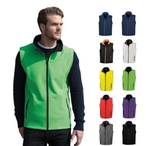 Mens Softshell Bodywarmer Gilet Fleece Inner Water Repellent Sleeveless Jacket - Picture 1 of 28