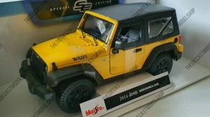 MAISTO 1:18 Scale - 2014 Willys Jeep Wrangler in Yellow - Diecast Model Car - Picture 1 of 7