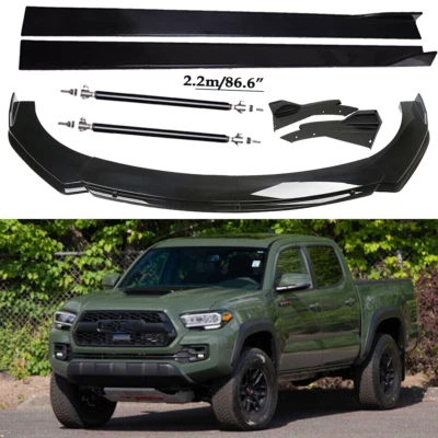 Front Bumper Lip Spoiler Diffuser Splitter Rear Side Skirt For Toyota tacoma B - Imagem 1 de 4