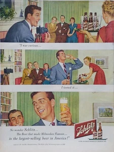 1950 vintage Schlitz Prince ad. La cerveza que hizo famosa a Milwaukee - Imagen 1 de 1
