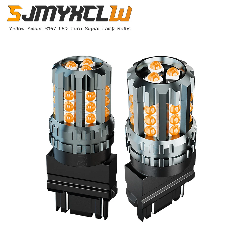 Lâmpada LED de seta dianteira 3157 amarelo âmbar para Dodge Ram 1500 2500 3500 - Imagem 1 de 4