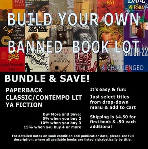 BUILD YOUR OWN Banned/Challenged Books Classic & Contempo Lit/YA Fiction PB LOT - Picture 1 of 62