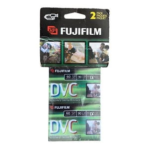 Confezione da 2 videocassette digitali Fujifilm DVC mini DV 60 min SP - NOS sigillate - Foto 1 di 2