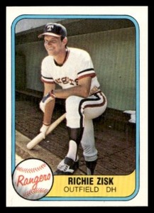 1981 Fleer #620 Richie Zisk Texas Rangers Baseball card