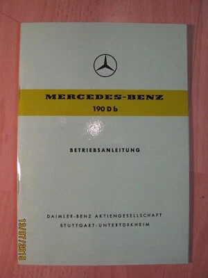 Betriebsanleitung, Bedienungsanleitung, Mercedes Benz 190Db - Bild 1 von 4