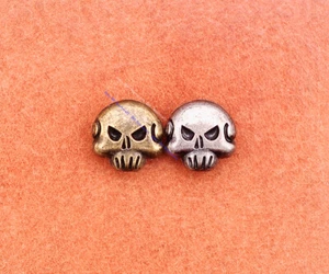 50x Retro Brass Skeleton Skull Rivet Studs Spot Fasteners For Leathercraft Belt - Picture 1 of 26