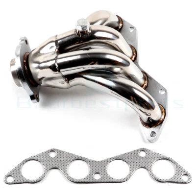 For 01-05 Honda Civic EX 1.7L SOHC Polished S/S Racing Manifold Header Exhaust - Image 1 of 4