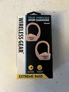 Auriculares deportivos Bluetooth rosa inalámbricos estéreo gancho para la oreja cartelera - Imagen 1 de 2