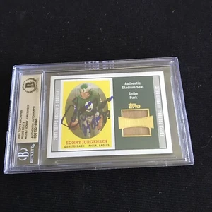 Sonny Jurgensen HOF Signed 2001 Topps Archives Stadium Seat BGS BAS 10 AUTO - Picture 1 of 2