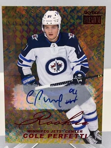 21-22 Cole Perfetti #PP-26 Skybox 98-99 Retro Rookie Auto Winnipeg Jets - Imagen 1 de 2