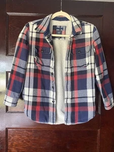 gap kids plaid sherpa jacket - Picture 1 of 6