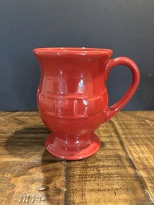 Taza con patas de cerámica Longaberger - Tradiciones tejidas - Roja - ¡Bonita AHORRA! - Imagen 1 de 4